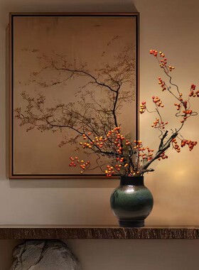禅意陶瓷花瓶中古侘寂风宋韵摆件