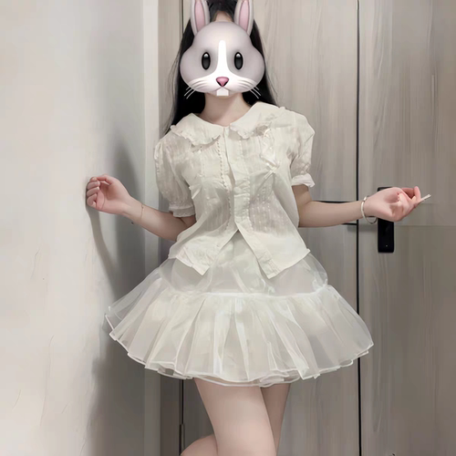 Lolita短裙裙撑35cm日常微蓬狗短软纱四层无骨洛丽塔小幅度蓬蓬裙 - 图2