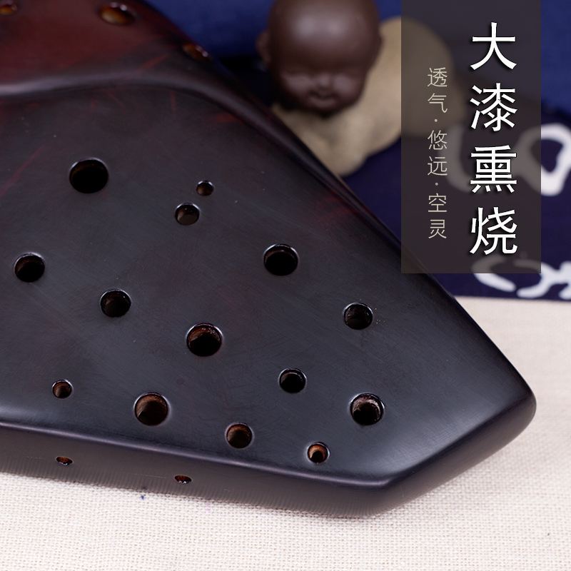 雅的旗舰店【yadi/雅的】三管陶笛熏烧 AG陶笛3管中音G调专业演奏级笛子乐器1