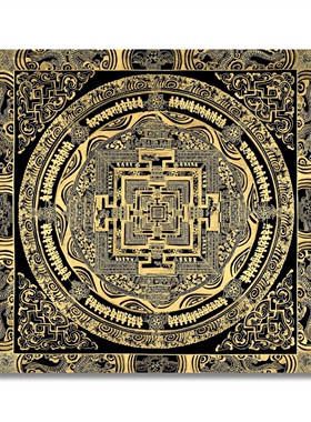 唐卡描金时轮金刚坛城线稿DIY