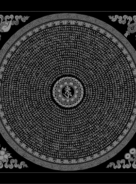 楞严咒描金手绘西藏唐卡