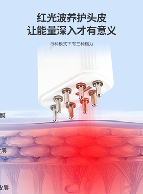 SENDERY西德瑞红光震动按摩导液梳电动家用米诺头皮上药器