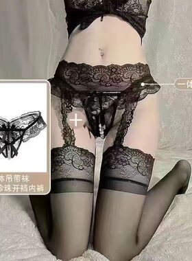 性感诱惑黑色丝袜连体白丝黑丝袜夏季薄款一体过膝长筒袜