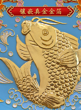 鹭艺轩漆线雕新中式客厅陶瓷摆件