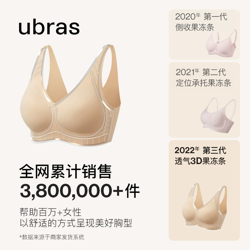ubras软支撑无痕果冻条背心内衣 ubras内衣文胸