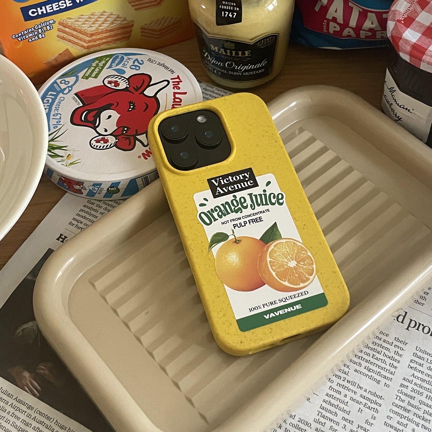 胜利大道美式橙汁黄色可降解手机壳适用iPhone16 17Promax苹果15,淘宝优惠券,粉丝福利购,淘宝优惠卷