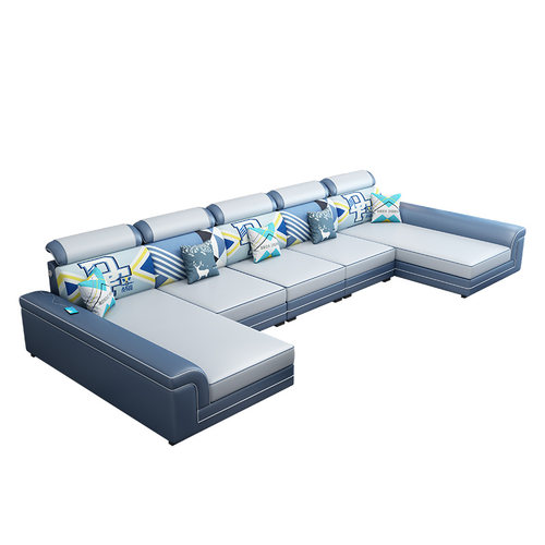 布艺沙发现代简约大小户型双贵妃U型2024新款客厅科技布沙发组合 - 图3