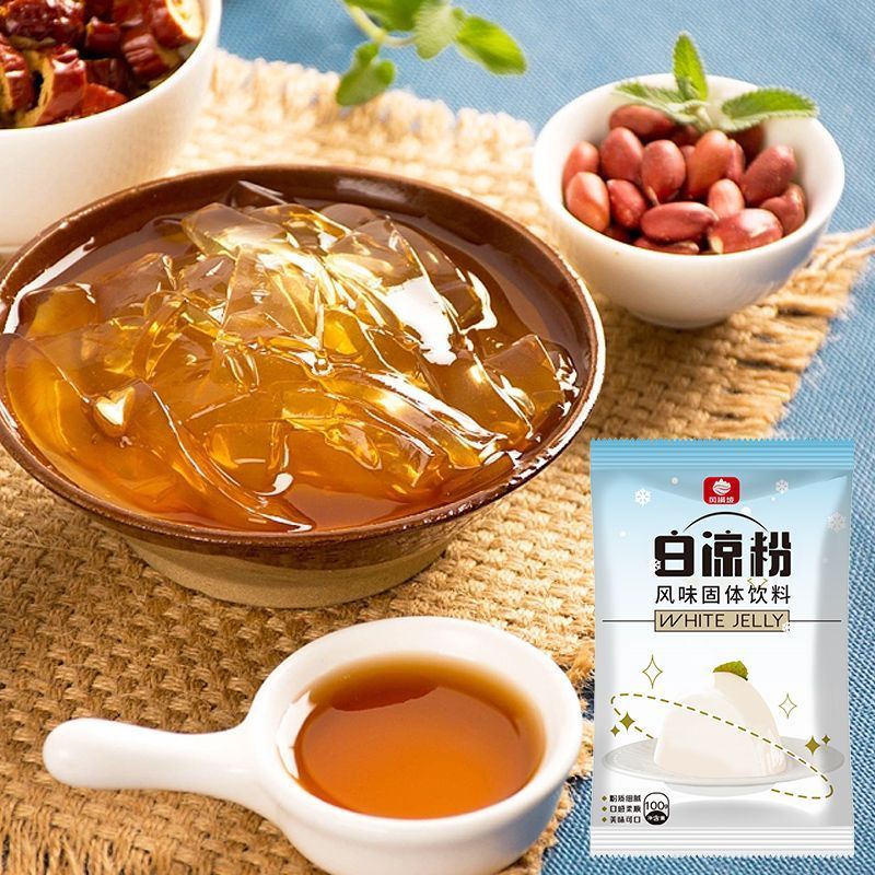 白凉粉儿童食用专用果冻粉家用自制凉粉粉奶茶店做冰粉专用 - 图2