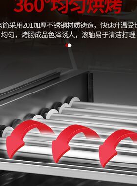 烤肠机摆摊商用新款台湾热狗机小型全自动烤香肠机夜市烤火腿肠机