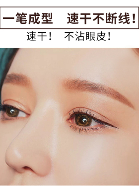 火烈鸟棕色硬头持久初学者眼线液