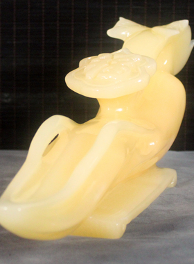 黄玉如意人参玄关客厅招财送礼品