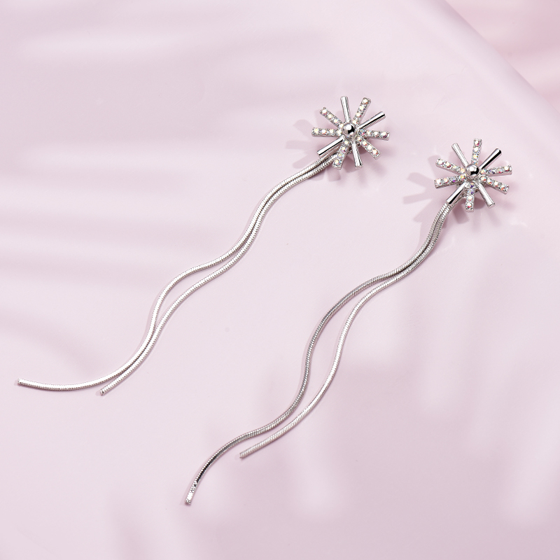 2025新款潮流苏耳环女耳线长款气质百搭网红高级感两戴耳钉配饰品 - 图1