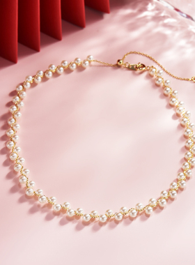 choker仿珍珠甜美风项圈脖颈链