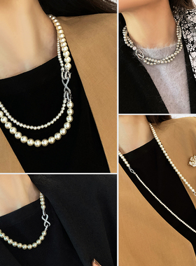 MO.ZAKA双层珍珠项链2024新款