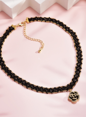 choker玫瑰小众设计感高级脖颈链