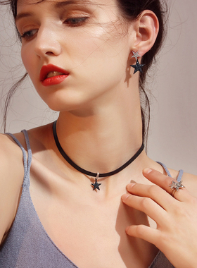 星星颈链项圈锁骨链韩国时尚简约