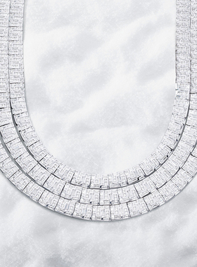 [杨紫同款]APM Monaco Ice冰块项链银白色密镶项圈送人生日礼物