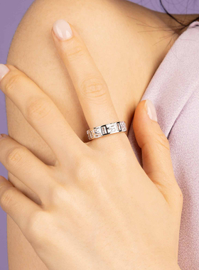 [杨紫同款]APM Monaco Ice冰块戒指银白色简约摩登手饰生日礼物