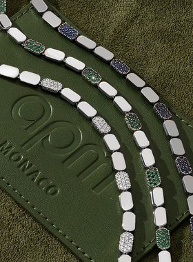 APM Monaco精致银色手链个性几何设计感摩登百搭手饰圣诞礼物