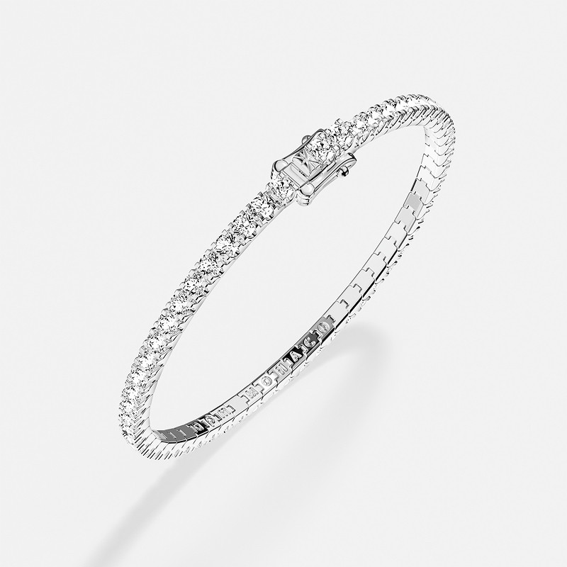 APM Monaco密镶网球手链银白色手饰经典简约送人生日新年礼物