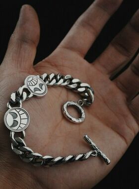 复古新个性跨境新款手链新款潮流时尚穿搭电镀手链送男朋友in潮