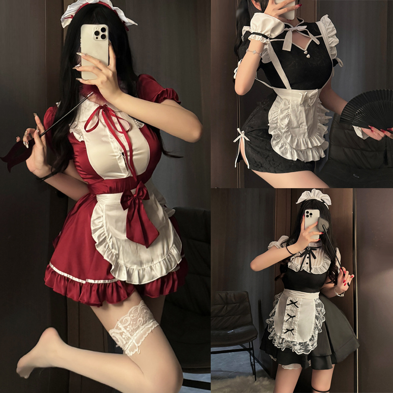 二次元可爱小恶魔洛丽塔女仆装cosplay女佣女装大佬lolita连衣裙 - 图0