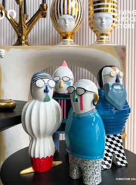 创意卡通摆件现代艺术装饰陶瓷