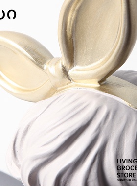 摩登少女卡通艺术可爱风小摆件