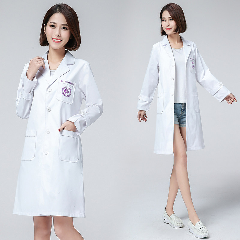 韩版长袖短袖美容院纹绣师白大褂 iox医护制服