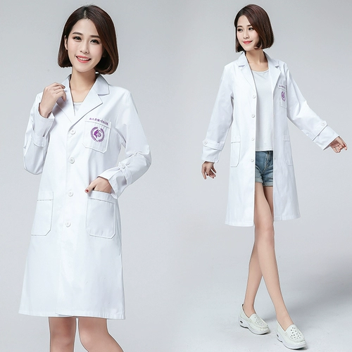 Белый халат, униформа врача для работы, летняя униформа медсестры, короткий рукав, для салонов красоты