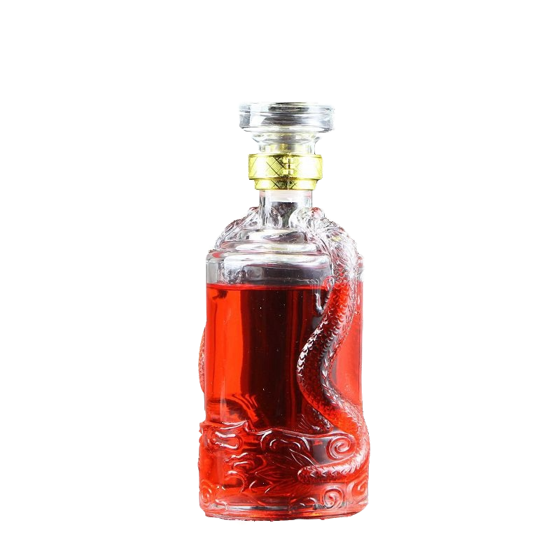 玻璃红酒瓶醒酒器2斤葡萄酒装白酒瓶空酒瓶子家用酒壶盛酒容器-图0