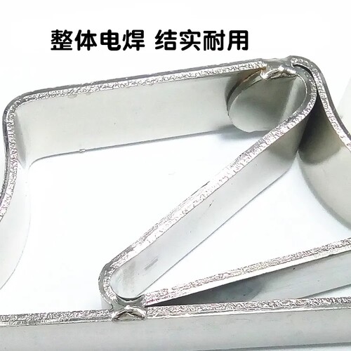 不锈钢色超强承重窗帘杆罗马杆侧装双托架配件杆座管卡子加长加厚 - 图1