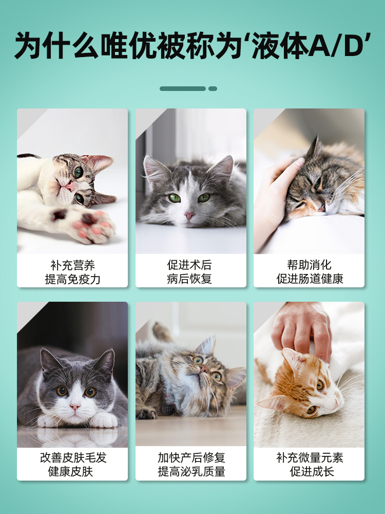 viyo唯优营养液猫咪补充剂小猫用产后术后修复营养膏宠物幼猫腹泻 - 图0