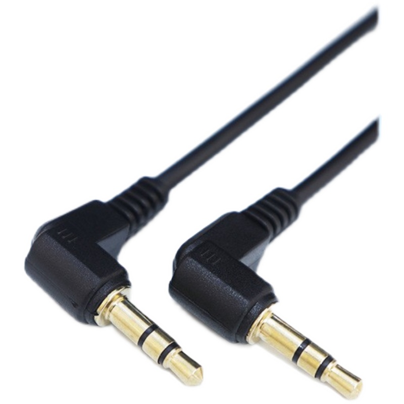 DC3.5mm镀金3节弯头公对公超短音频线延长线耳机线纯铜90度AUX车 - 图3