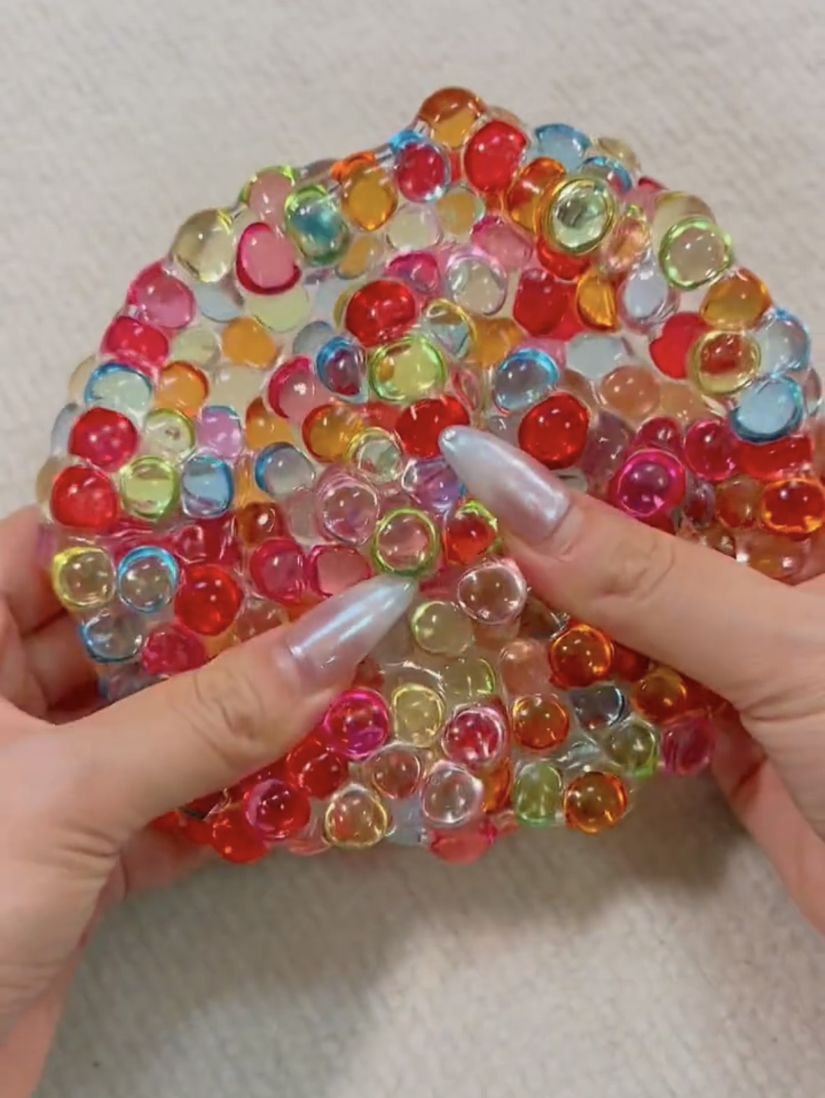 彩虹珠手作球吵吵球填充物系列捏捏球纯手工diy底胶解压儿童礼物