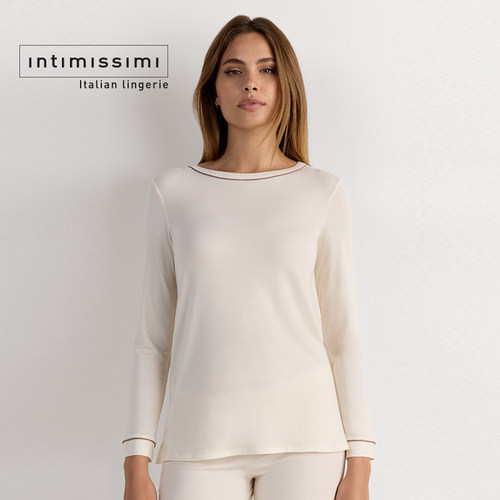 Intimissimi意舒漫优雅莫代尔舒适家居长袖圆领睡衣CLD701G - 图3