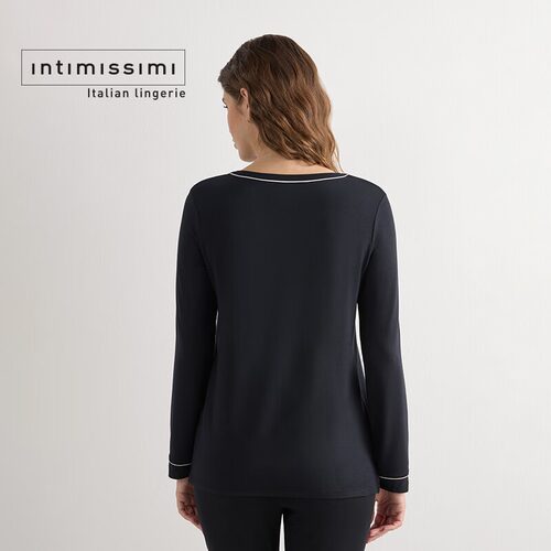 Intimissimi意舒漫优雅莫代尔舒适家居长袖圆领睡衣CLD701G - 图0