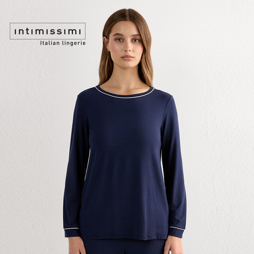Intimissimi意舒漫优雅莫代尔舒适家居长袖圆领睡衣CLD701G - 图2