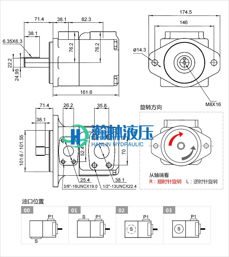 Denison丹尼逊系列 T6C 031 1R00叶片泵/液压油泵-图1