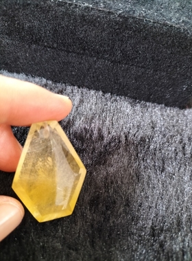 金发晶吊坠男女无事牌 天然发晶钛晶吊牌挂件水滴平安牌项链全净