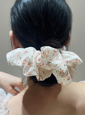 小碎花裙摆大肠发圈女大号发绳