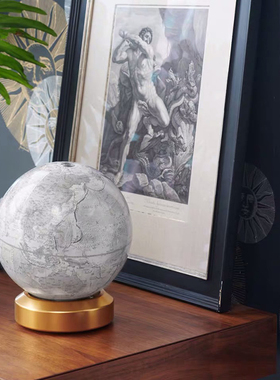 homely地球仪双语手工金属底座