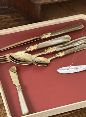 边集EDITOR意大利Rivadossi ELENA ORO餐刀餐叉勺黄油刀
