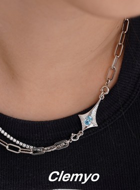 渴了没有四芒星项链锁骨链