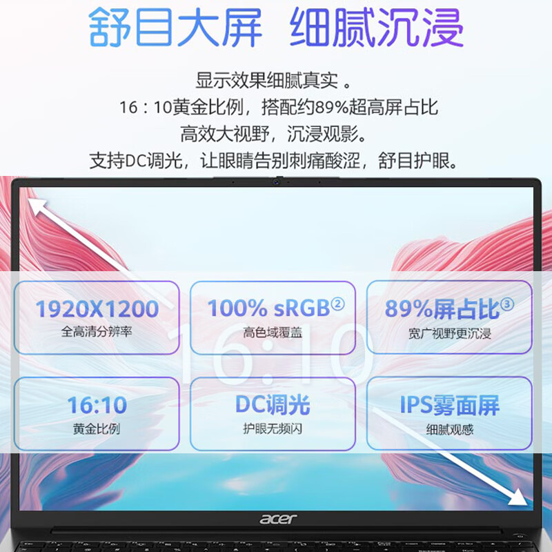 宏碁/Acer 非凡GO14pro酷睿13代商务办公学习2.8K高色域120hz女生作图设计娱乐笔记本电脑 - 图1