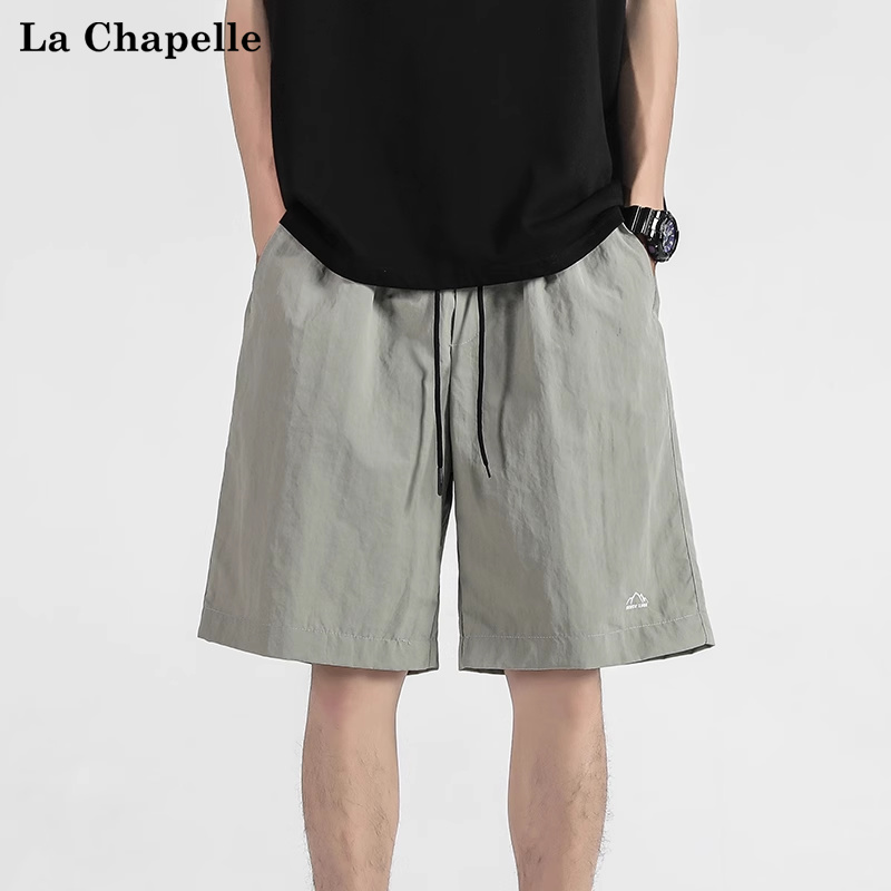 拉夏贝尔美式潮牌速干宽松沙滩裤男生2025夏季新款宽松百搭短裤子 - 图2