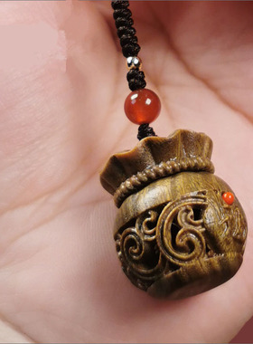 中式国风绿檀木可爱小香