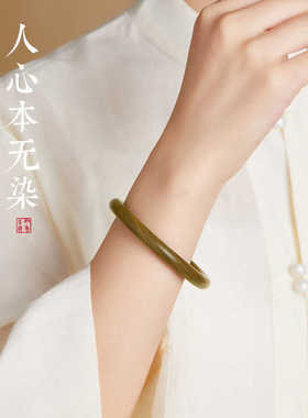 天然黑檀木手镯子女新中