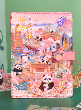 成都中国风笔记本子城市
