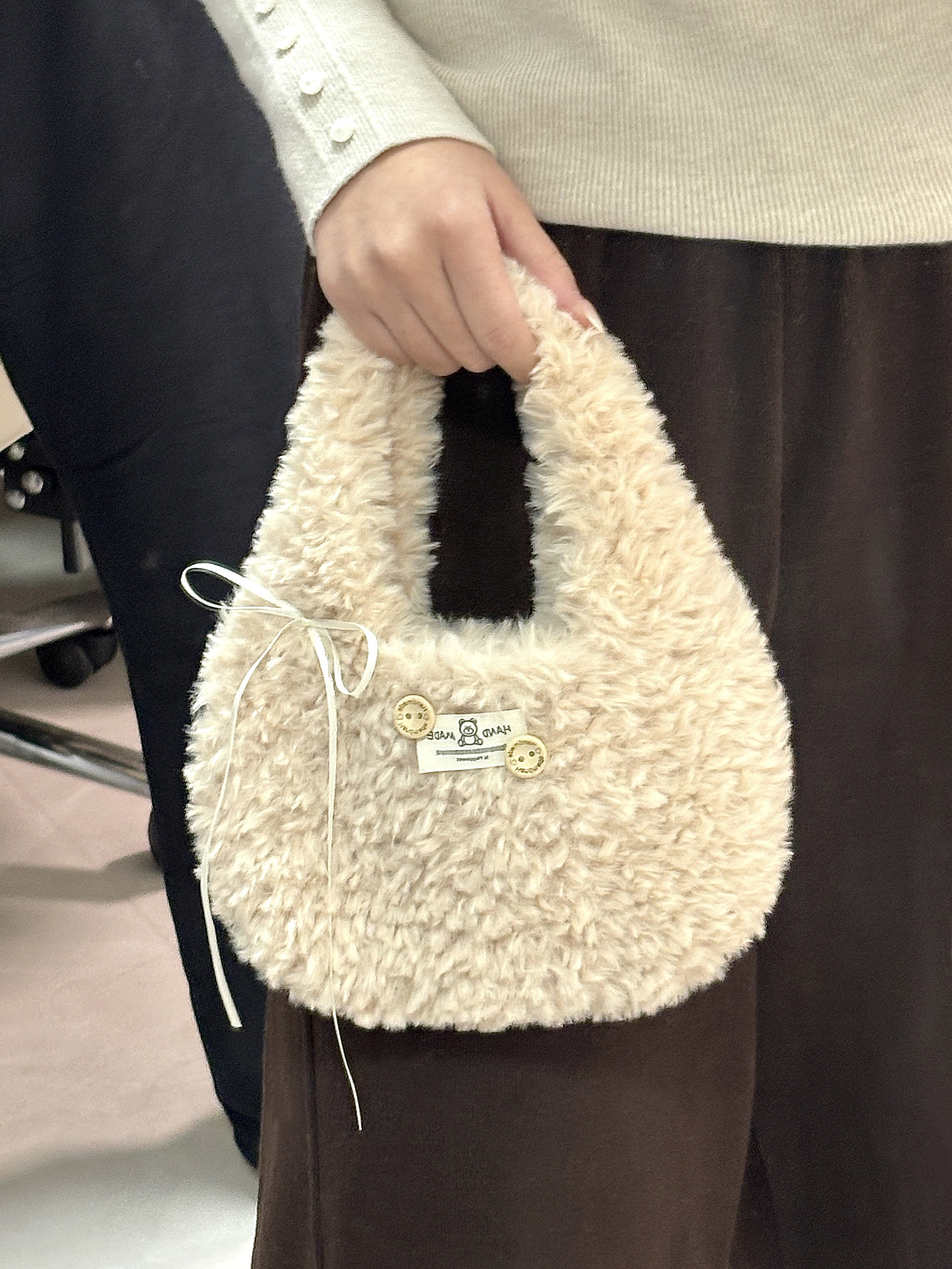 皮草线手工编织包包毛线钩针diy材料包手提挎包礼物雪妃尔自制勾,淘宝优惠券,粉丝福利购,淘宝优惠卷